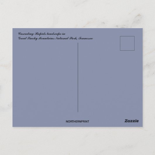 Cascading Rapids landschap in Great Smoky Mountain Briefkaart (Achterkant)