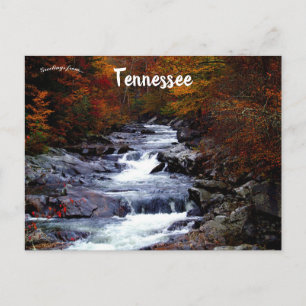 Cascading Rapids landschap in Great Smoky Mountain Briefkaart