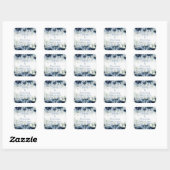 Cascading Roos Bruiloft Kleine Vierkante Sticker (Vel)