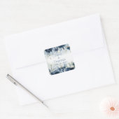 Cascading Roos Bruiloft Kleine Vierkante Sticker (Envelop)