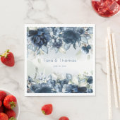 Cascading Rozen bruiloft 6 inch vierkant Servet (Insitu)