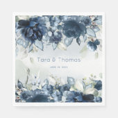 Cascading Rozen bruiloft 6 inch vierkant Servet (Voorkant)