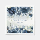 Cascading Rozen bruiloft cocktail servetten (Voorkant)