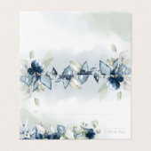 Cascading Rozen Bruiloft Gast Tafel Zitplaatsen Ka Kaart (Buitenkant ongevouwen)