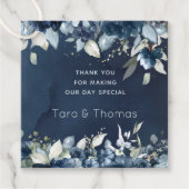 Cascading Rozen bruiloft gunst cadeau vierkant Lab Bedankjes Labels (Voorkant)