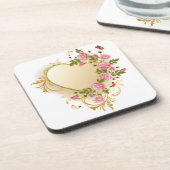 Cascading Rozen Gold Heart Drankjes Onderzetter (Linkerzijde)