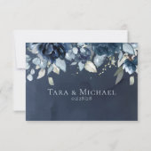 Cascading Rozen Weddenschap Geen maaltijdkeuze RSV RSVP Kaartje (Achterkant)