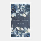 Cascading Rozen Weddenschap Long Navy Dinner Napki Servet (Voorkant)