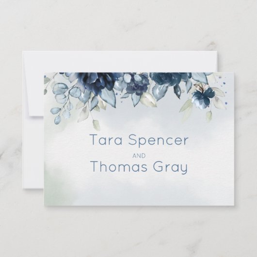 Cascading Rozen Weddenschap RSVP Geen maaltijdkaar (Achterkant)