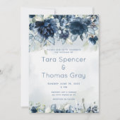 Cascading Rozen Wedding Luxury Invitation Suite Kaart (Voorkant)