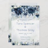 Cascading Rozen Wedding Luxury Invitation Suite Kaart (Voorkant / Achterkant)