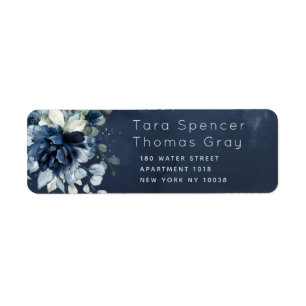 Cascading Rozen Wedding Plain Envelope Adres Etiket
