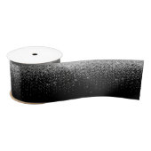 Cascading Silver Glitter Border Satijnen Lint (Spoel)