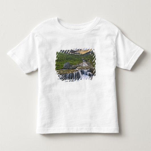 Cascading stream, Glacier National Park Kinder Shirts (Voorkant)
