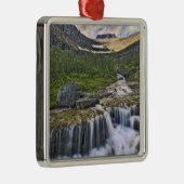 Cascading stream, Glacier National Park Metalen Ornament (Rechts)