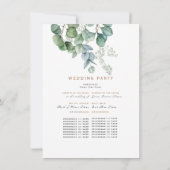Cascading Sunflower Greenery Wedding Programme (Achterkant)