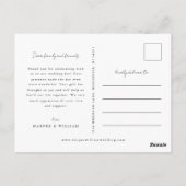 Cascading tulpen trouwfoto dank je briefkaart (Achterkant)