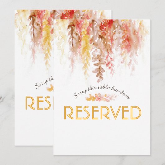 Cascading vine brown oranje waterverf, voorbehoude (Voorkant / Achterkant)