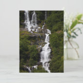 Cascading Volefossen Waterfall Bedankkaart (Staand voorkant)