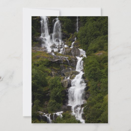 Cascading Volefossen-waterval Bedankkaart (Voorkant)