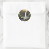 Cascading Waters Een serene ontsnapping Ronde Sticker (Tas)