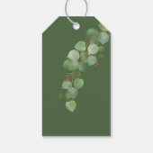 Cascading Waterverf Eucalyptus Weddenschap Cadeaulabel (Achterkant)