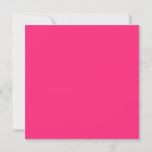 Cascading White Floral Hot Pink Square Insert Kaart (Achterkant)