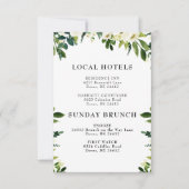 Cascading White Floral Small Insert Kaart (Voorkant)