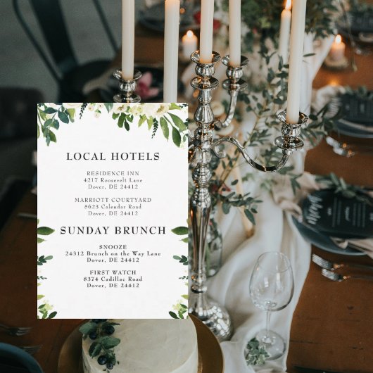 Cascading White Floral Small Insert Kaart