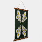 Cascading Wild Fleabane Daisies Abstract Hangend Wandkleed (Gebogen)