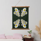 Cascading Wild Fleabane Daisies Abstract Hangend Wandkleed (Slaapkamer)