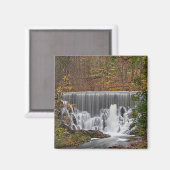 Cascading woodland waterval en herfst folia magneet (Voorkant / Achterkant)