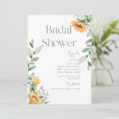 Cascading Zonnebloemen Groen Vrijgezellenfeest Kaart (Staand voorkant)