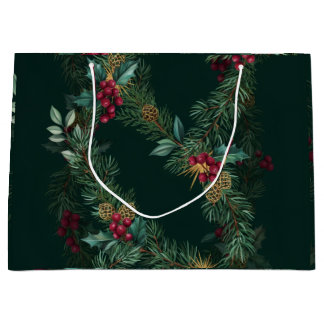 Cascadisch Botanisch Kerstslinger Groot Cadeauzakje