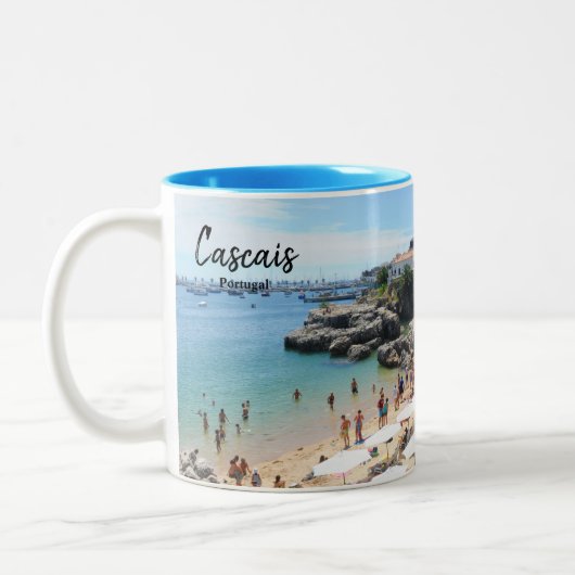 Cascais Beach - Real Portugal Tweekleurige Koffiemok (Links)