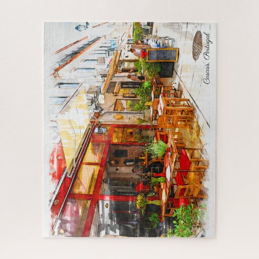 Cascais Cafe-Portugal Legpuzzel (Verticaal)