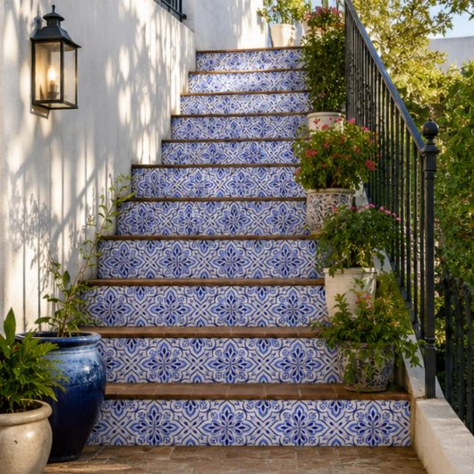 Cascais Elegance Delicate Blue Mediterranean Tegeltje
