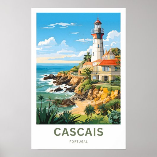 Cascais Portugal Reisprint Poster (Voorkant)