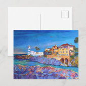 Cascais Portugal vuurtoren Portugees landschap Briefkaart (Voorkant / Achterkant)