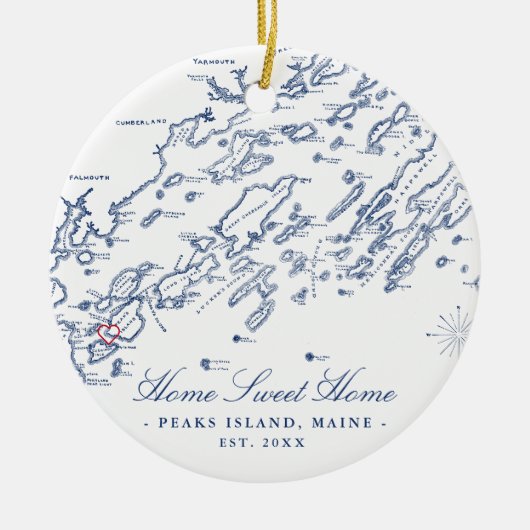 Casco Bay Maine Ornament - Home Sweet Home (Voorkant)
