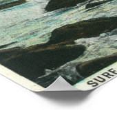 Casco Bay, MaineSurf and Beach Rocks Poster (Hoek)