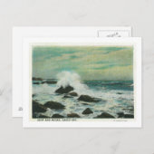 Casco Bay, MaineSurf en Beach Rocks Briefkaart (Voorkant / Achterkant)