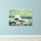 Casco Bay, MaineSurf en Beach Rocks Canvas Afdruk (Insitu (Houten vloer))