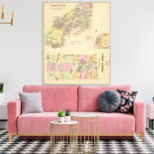 Casco Bay Map Canvas Afdruk (Insitu (Woonkamer))