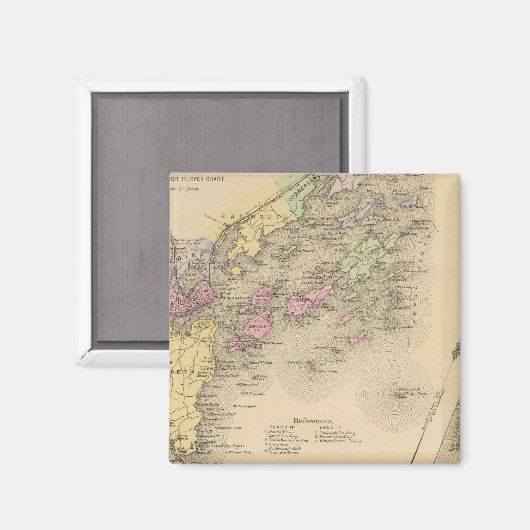 Casco Bay Map Magneet (Voorkant / Achterkant)