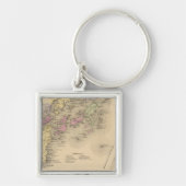 Casco Bay Map Sleutelhanger (Voorkant)