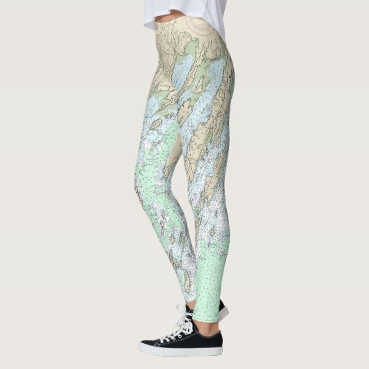 Casco Bay nautische kaart 13290 Leggings (Links)