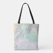 Casco Bay nautische kaart 13290 Tote Bag (Achterkant)