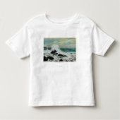 Casco Bay Uitzicht van het Surf en Rocks Kinder Shirts (Voorkant)