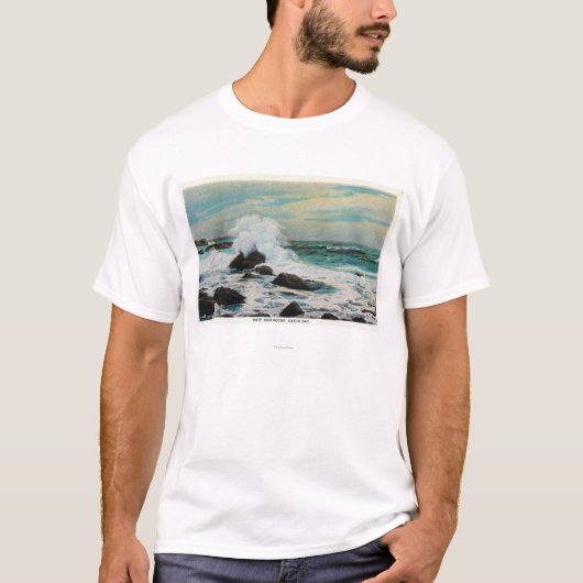 Casco Bay Uitzicht van het Surf en Rocks T-shirt (Voorkant)